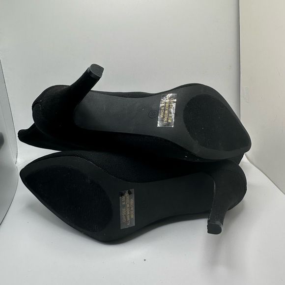 CUSHIONAIRE Women's stretch knit Heel +Memory Foam 8.5 BLACK - Picture 5 of 7